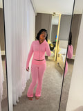 Pink 3 piece long sleeve set