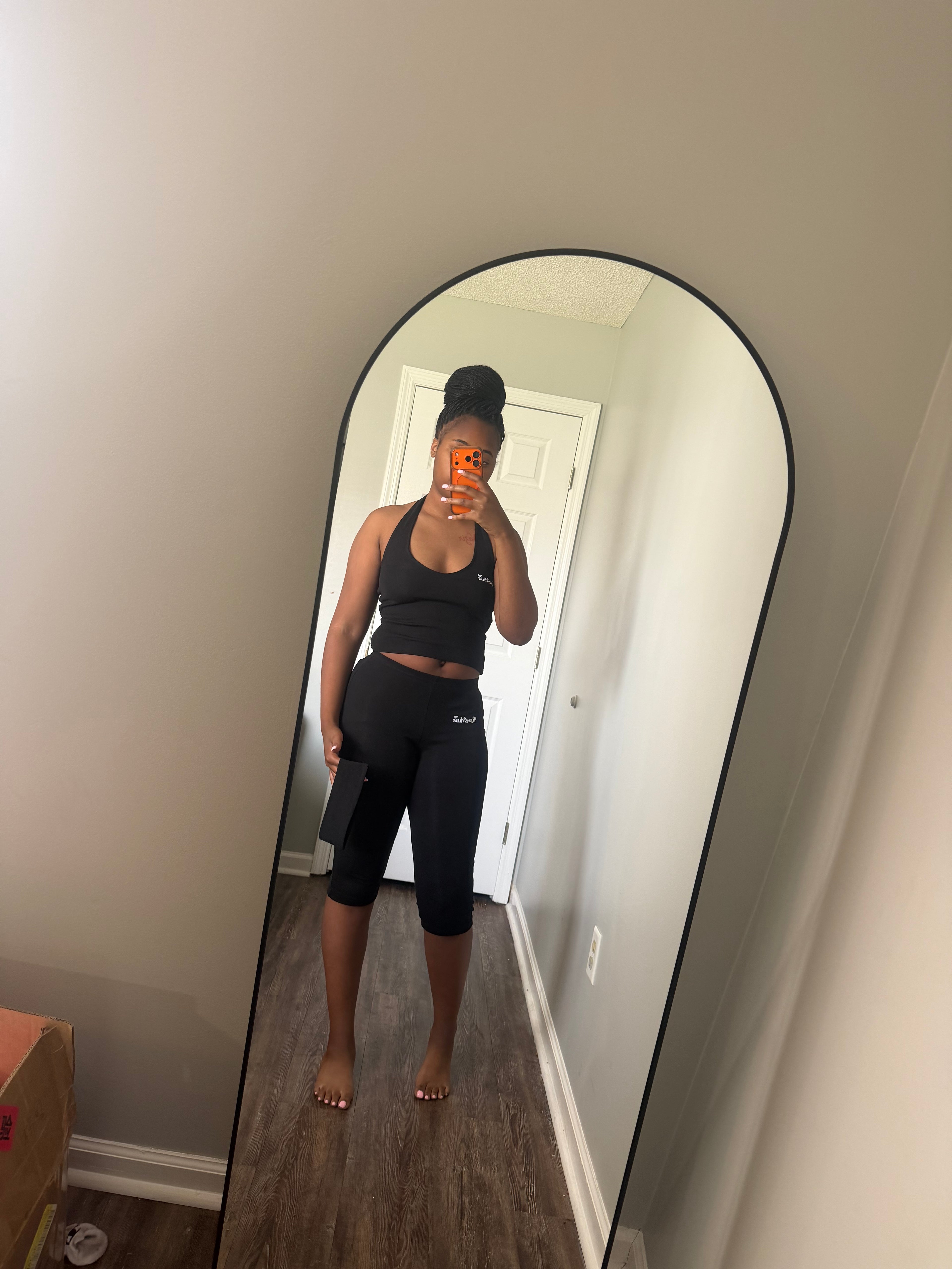 Black 3 piece capri set