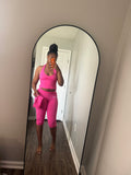 Pink 3 piece capri set