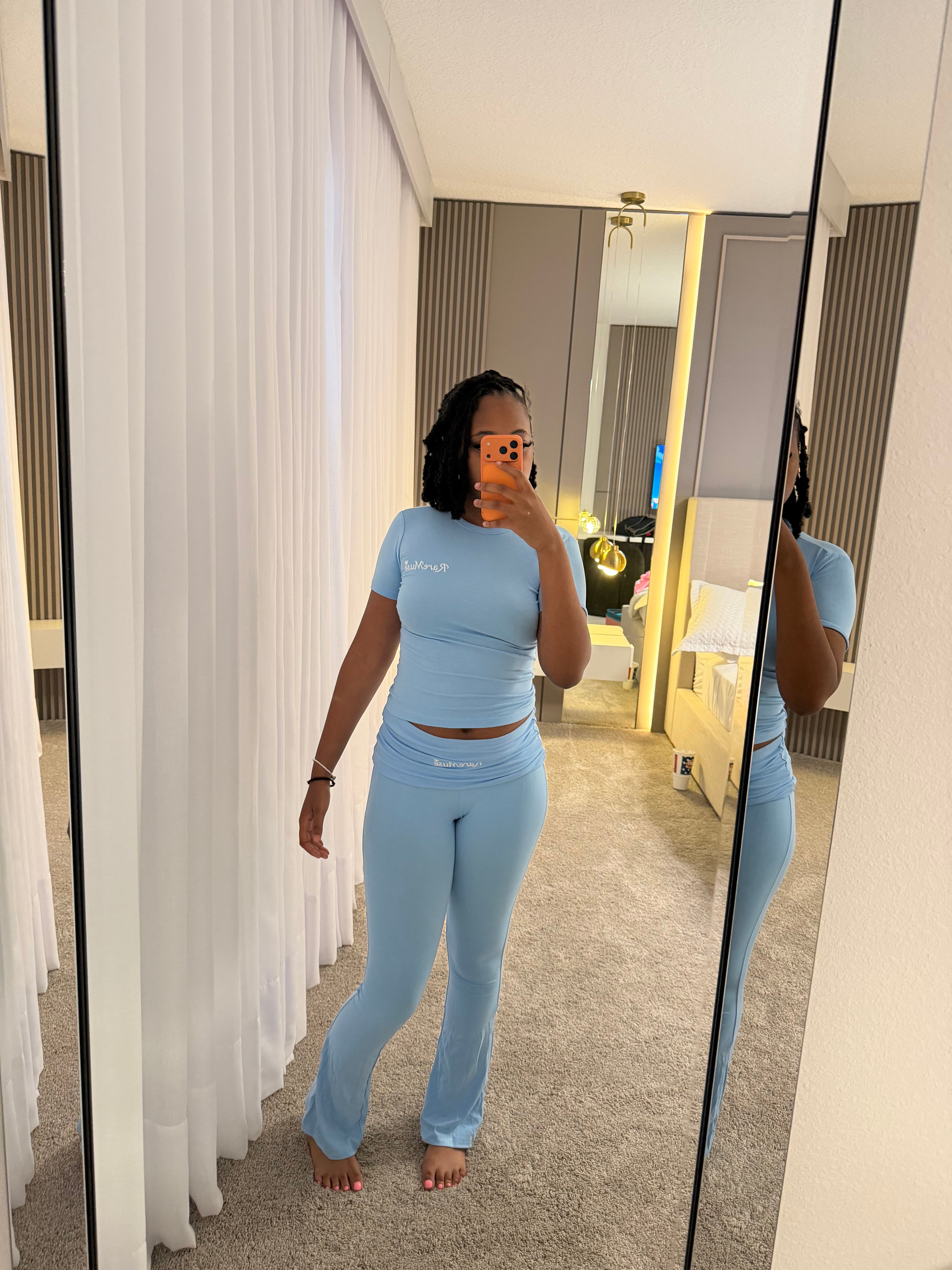 Blue 3 piece pants set