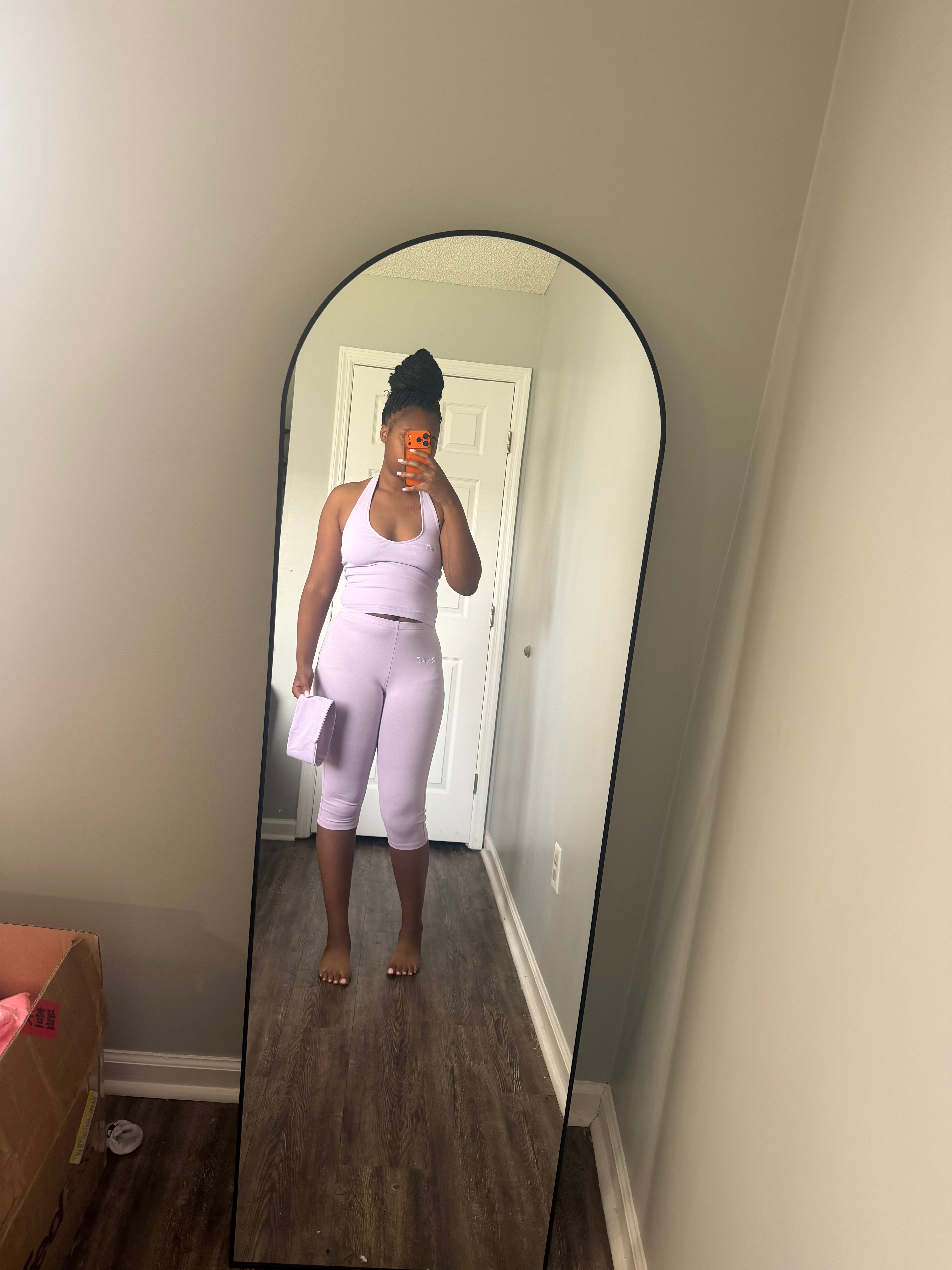 Purple 3 Piece capri set