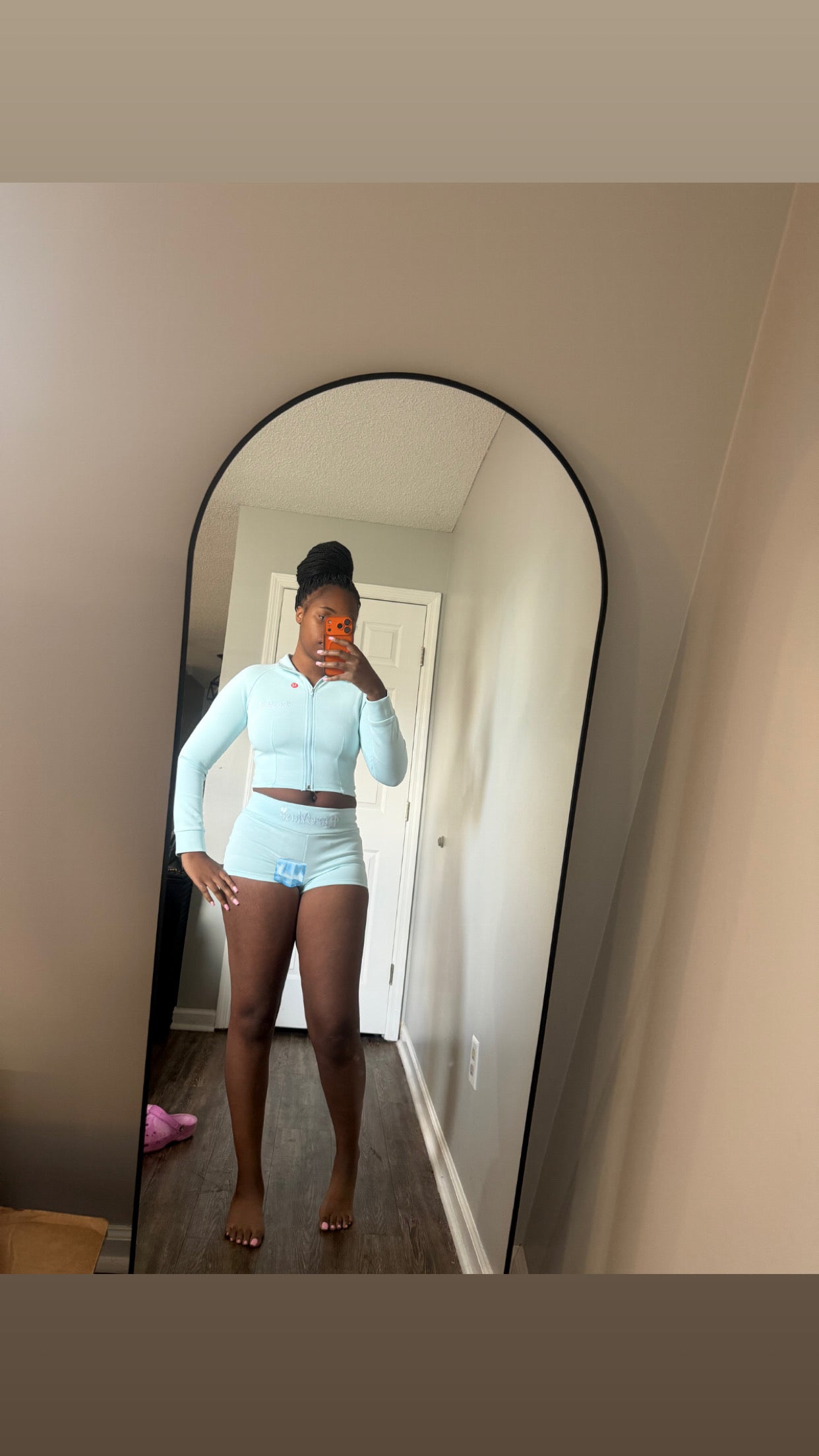 Blue two piece long sleeve set
